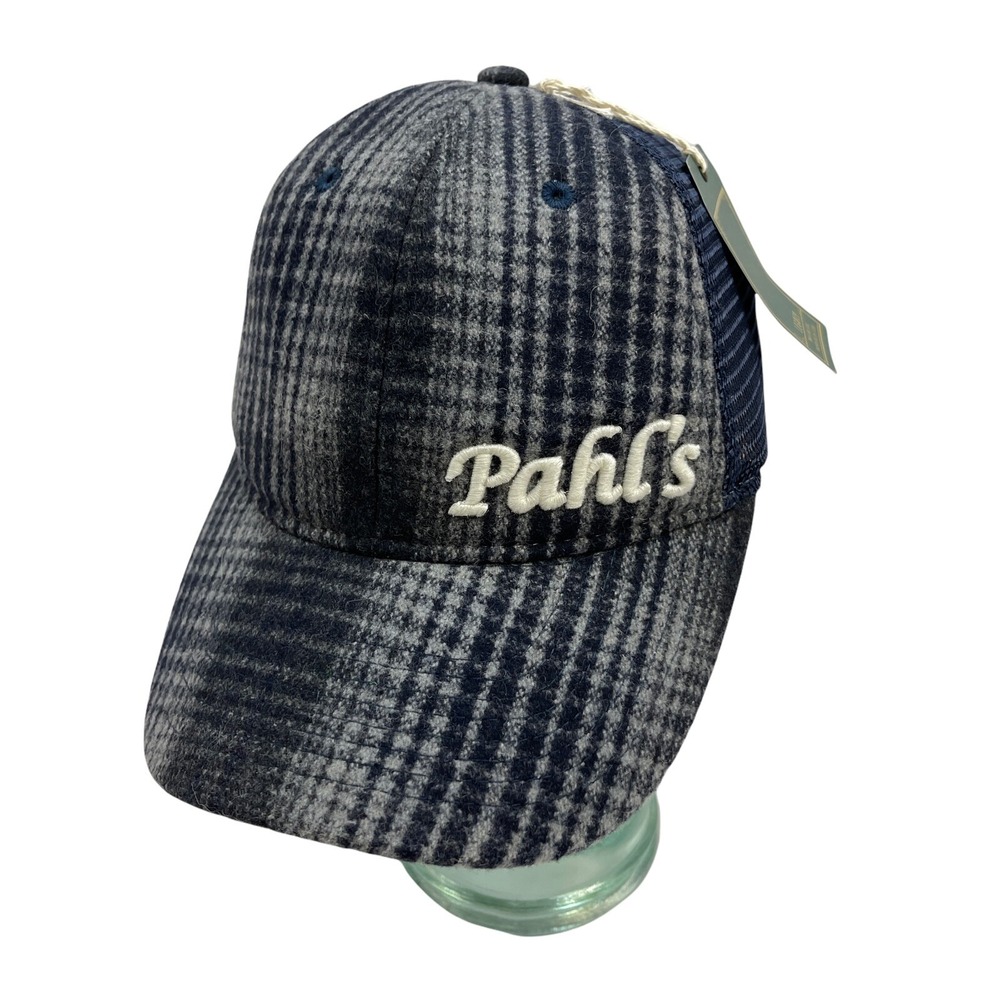 Legacy Hats Pahl's Baseball Hat Plaid Flannel Blue‎ New Mesh Cap Snap Back